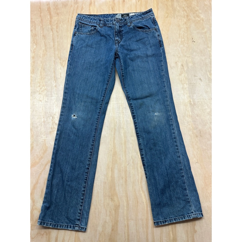 Volcom Vorta Slim Straight Leg Jeans Youth Size 28 Medium Wash Blue‎ C1931401